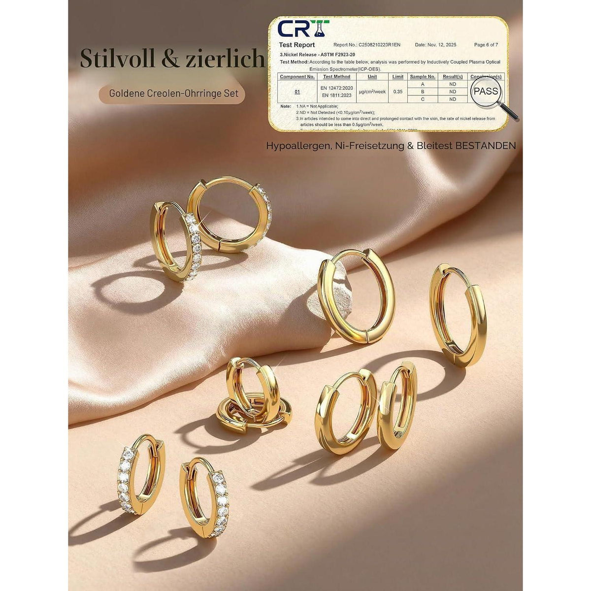5 Paar Creolen Silber 925 – Helix & Knorpel Ohrringe