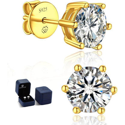 Moissanit Ohrstecker Gold 585 – 3 Karat Damen Ohrringe