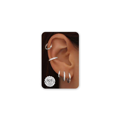 5 Paar Creolen Silber 925 – Helix & Knorpel Ohrringe