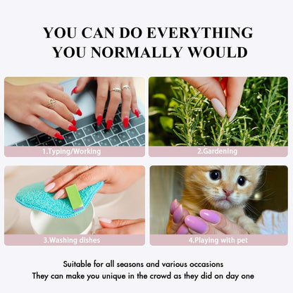 Lange Cat Eye Press on Nails – Rot Schwarz Glitzer Nägel zum Aufkleben