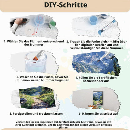 Malen nach Zahlen Erwachsene Berge Landschaft DIY Set 40x50cm