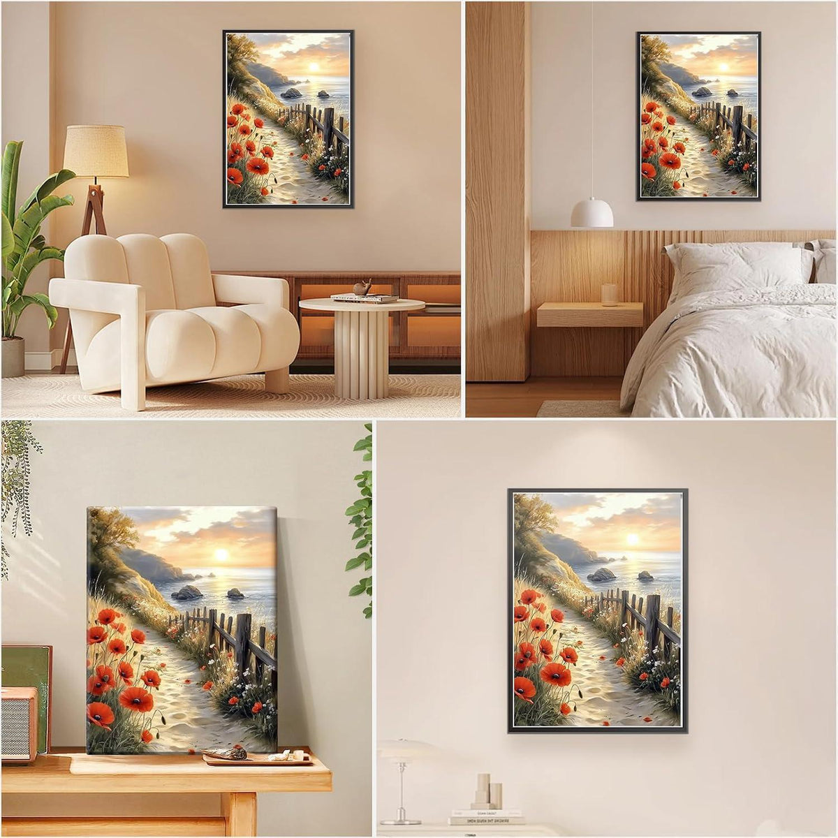 Malen nach Zahlen Landschaft Meerblick mit Rahmen 30x40cm