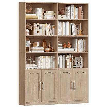 Bücherregal mit Türen & Fächern | Eiche | 185,5 cm hoch