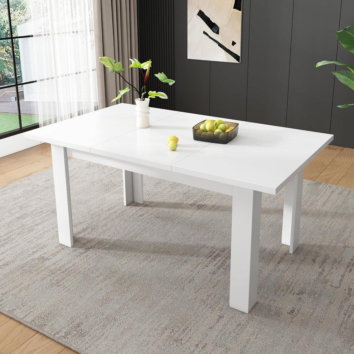 Esstisch weiß 120x70cm mit Stauraum – Multifunktional & Platzsparend