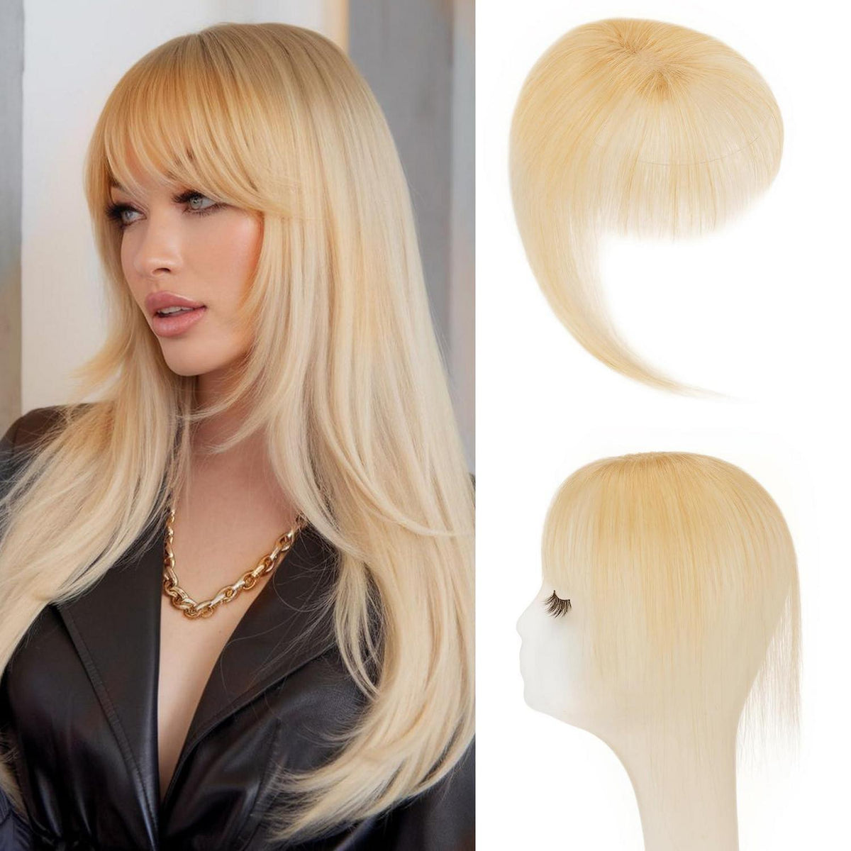Clip-in Pony Echthaar 360° Abdeckung #613 Hellblond