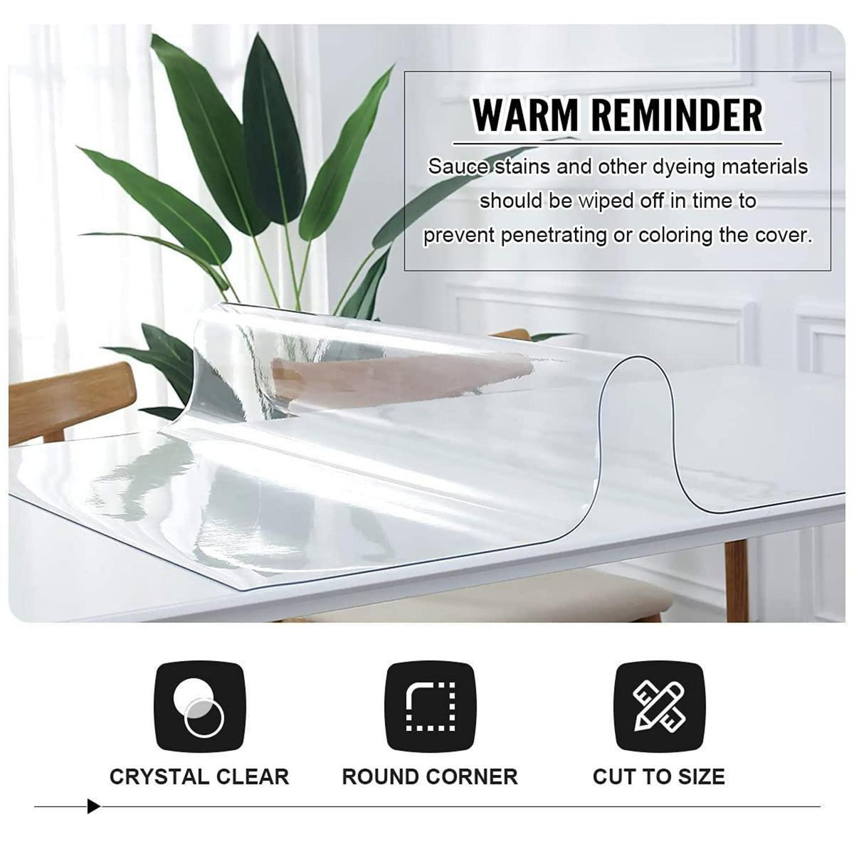 Tischfolie Transparent 2mm – 100x240 cm, Abwaschbar & Kratzfest