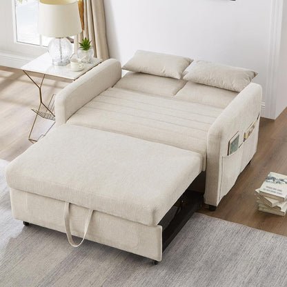 Schlafcouch Zweisitzer mit Bettkasten, Beige