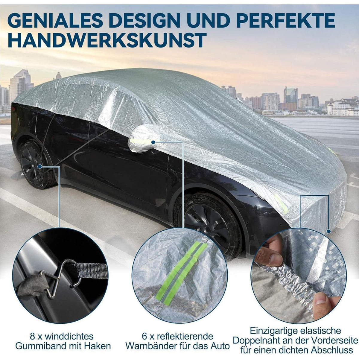 Halbgarage Auto Abdeckplane UV Schnee Regen Schutz Limousine SUV