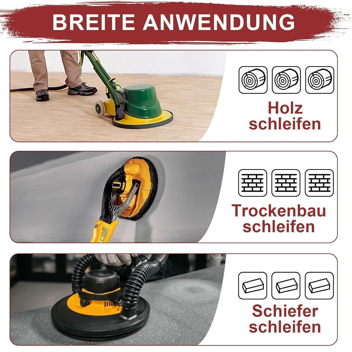 Schleifpapier 225mm Klett 8 Loch Körnung 40 (30 Stück)