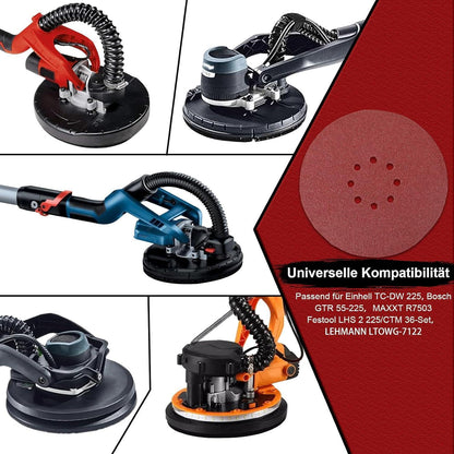 Schleifpapier 225mm Klett 8 Loch Körnung 40 (30 Stück)