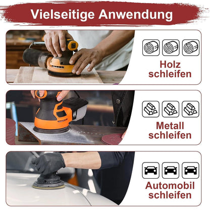 Schleifpapier 150mm Klett, 100 Stück, gemischte Körnung