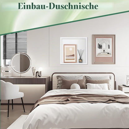 Wandnische Dusche Weiß 30x30cm – Edelstahl Badezimmerregal