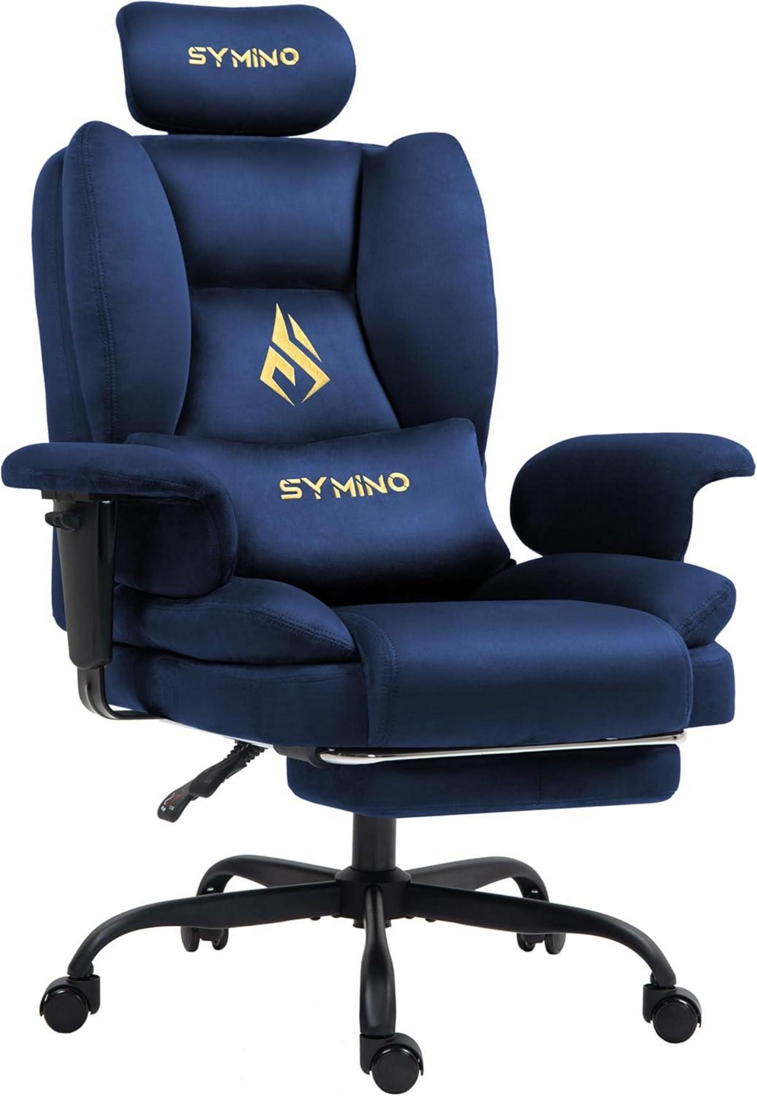 Ergonomischer Gaming Stuhl mit Fußstütze und Höhenverstellung
