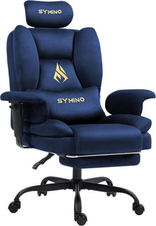 Ergonomischer Gaming Stuhl mit Fußstütze und Höhenverstellung