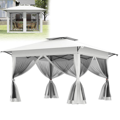 Faltbarer Gartenpavillon 4x4m mit EIN-Klick-Aufbau