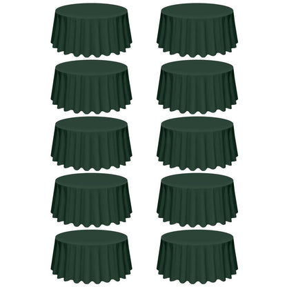 10er-Pack Rundtischdecke 305cm Hunter Green – Fleckenresistente Tischdecke
