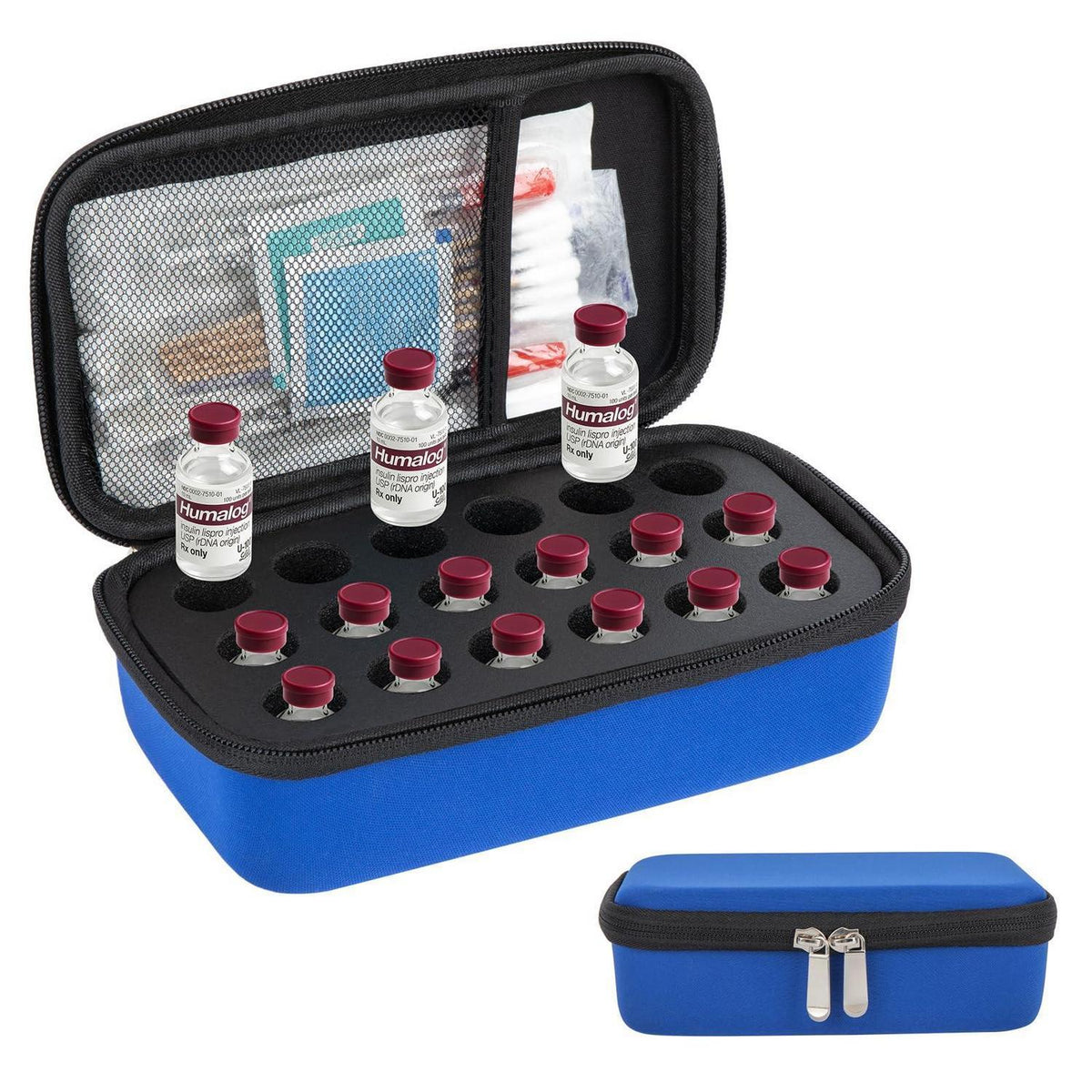 Insulin Flaschenhalter Kühlschrankbox für Diabetiker 18 Fächer