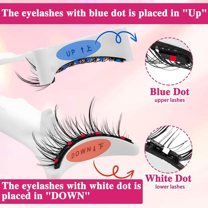 Magnetische Wimpern Set mit Spiegel – 2 Paar, Natürlicher Look