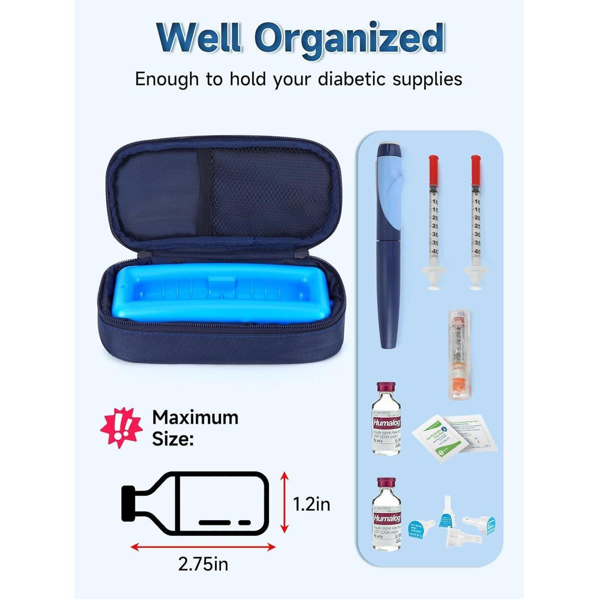 Insulin Kühltasche für Reisen – TSA-zugelassen & GLP-1 Kompatibel