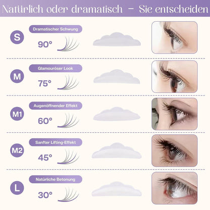Wimpernlifting Set für dauerhafte, geschwungene Wimpern