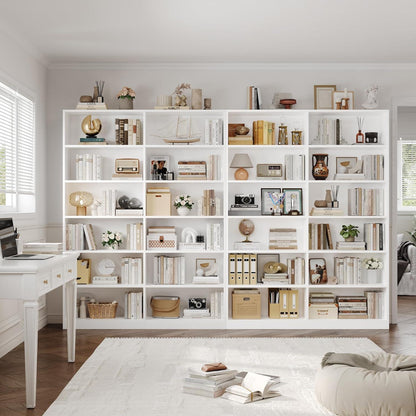Bücherregal 12 Fächer – Weißes Standregal für Wohnzimmer & Büro