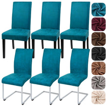 Stretch Stuhlhussen 6er Set – Pfauenblau | Elastisch & Abnehmbar