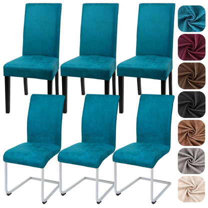 Stretch Stuhlhussen 6er Set – Pfauenblau | Elastisch & Abnehmbar