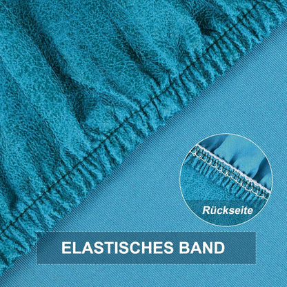 Stretch Stuhlhussen 6er Set – Pfauenblau | Elastisch & Abnehmbar
