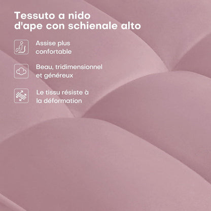 Samt Esszimmerstühle 2er Set – Rosa, Bequem & Robust