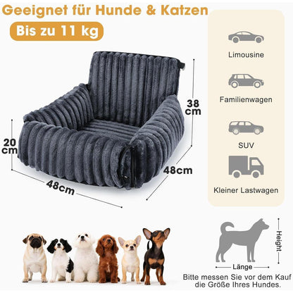 Hunde Autositz Memory Foam – Komfortabel & Sicher für kleine Hunde