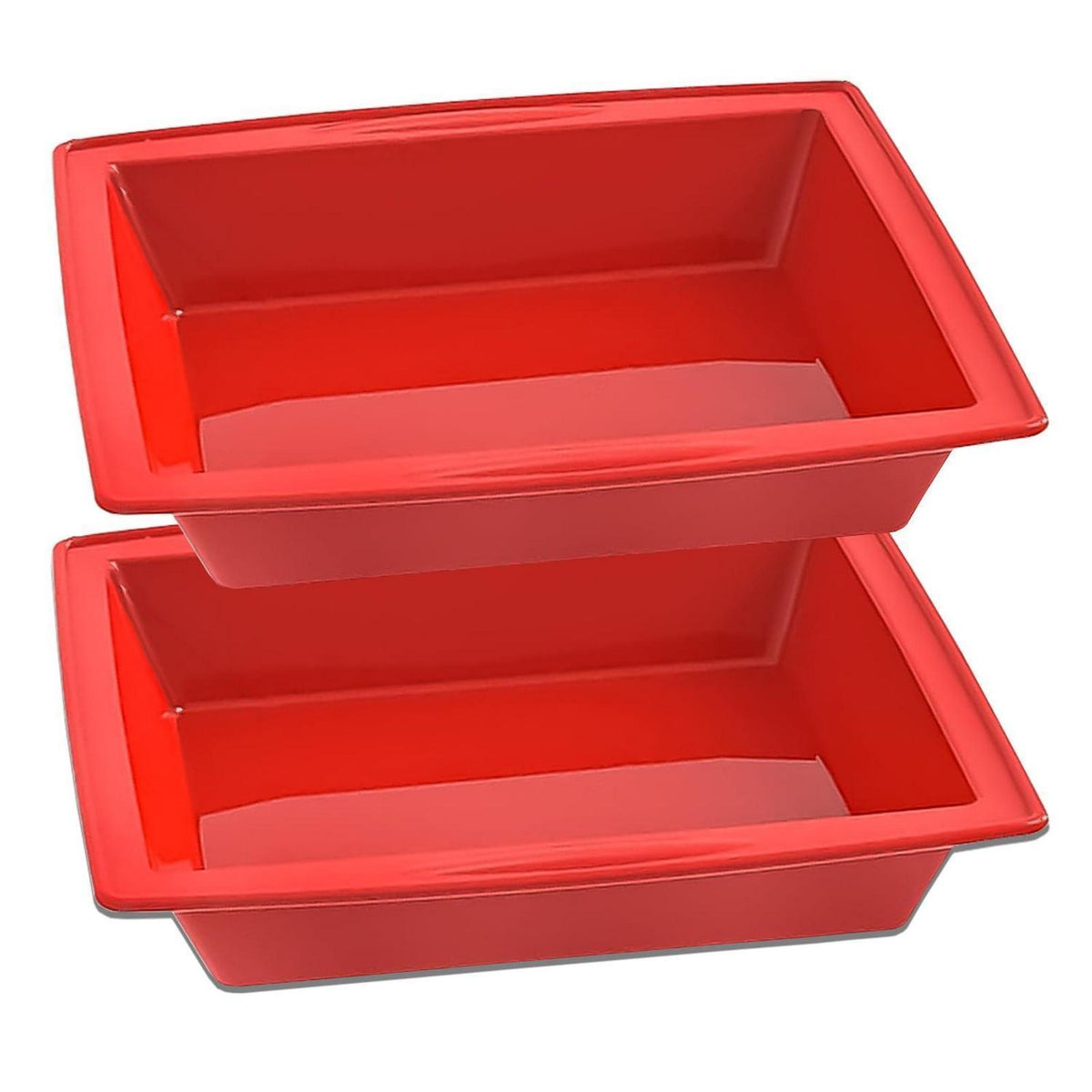 2x Silikon Backform für Kuchen, Brownies & Brot