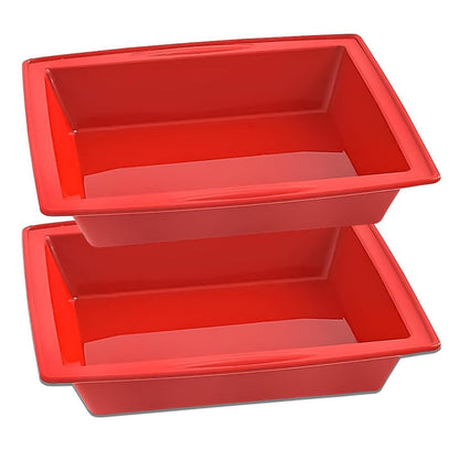 2x Silikon Backform für Kuchen, Brownies & Brot