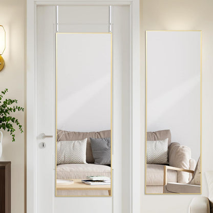 Über-Tür-Spiegel Gold – Vollständig, 127x41 cm, Wandmontage