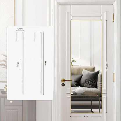 Über-Tür-Spiegel Gold – Vollständig, 127x41 cm, Wandmontage