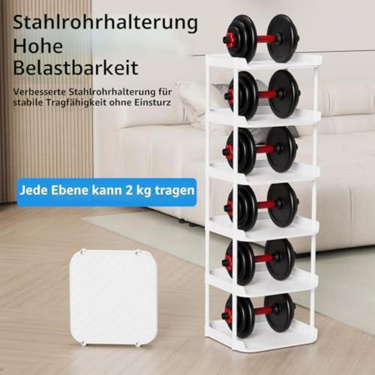 6-Etagen Schuhregal Weiß – Platzsparend & Flexibel
