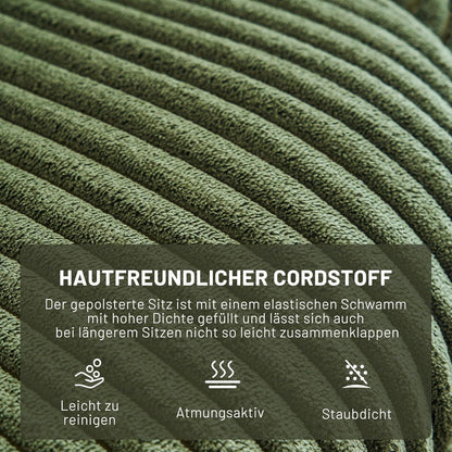 Drehbarer Loungesessel mit Kissen – Bequemer Sessel Grün