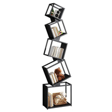 180cm Metall Bücherregal | 5 Ebenen | Robustes Standregal Schwarz