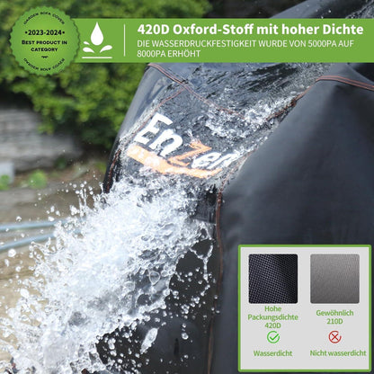 Wasserdichte Gartenmöbel Abdeckung 242x182x100cm – Winterfest & Winddicht