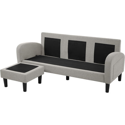 Eckcouch mit Chaiselongue – Grau, Modular & Platzsparend