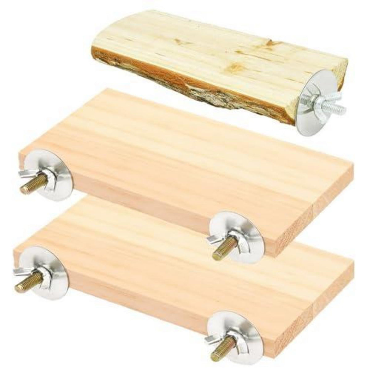 Holz Vogelkäfig Sitzstangen Set mit Plattformen