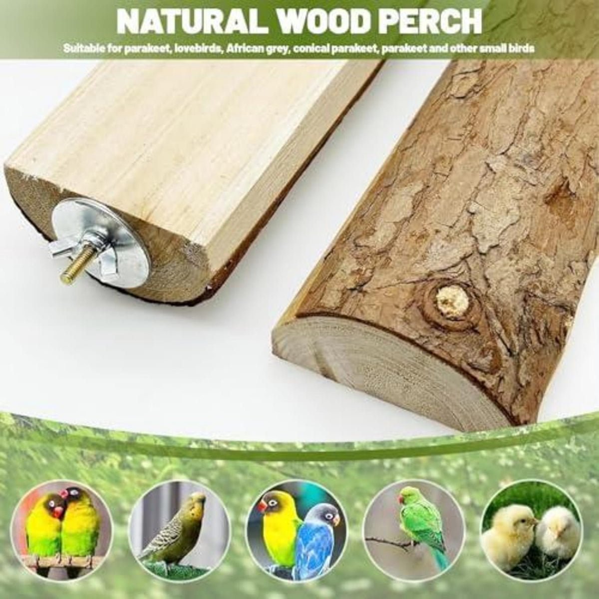 Holz Vogelkäfig Sitzstangen Set mit Plattformen