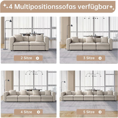 Beiges Zweisitzer-Sofa – Modernes Design für kleine Wohnzimmer
