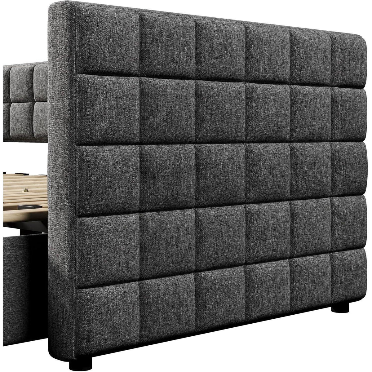 Tagesbett 90x200cm mit Bettkasten & ausziehbarer Liegefläche