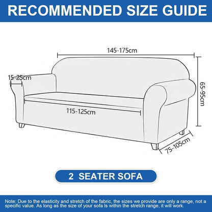 Stretch Sofaüberzug 2 Sitzer – Rutschfest & Jacquard