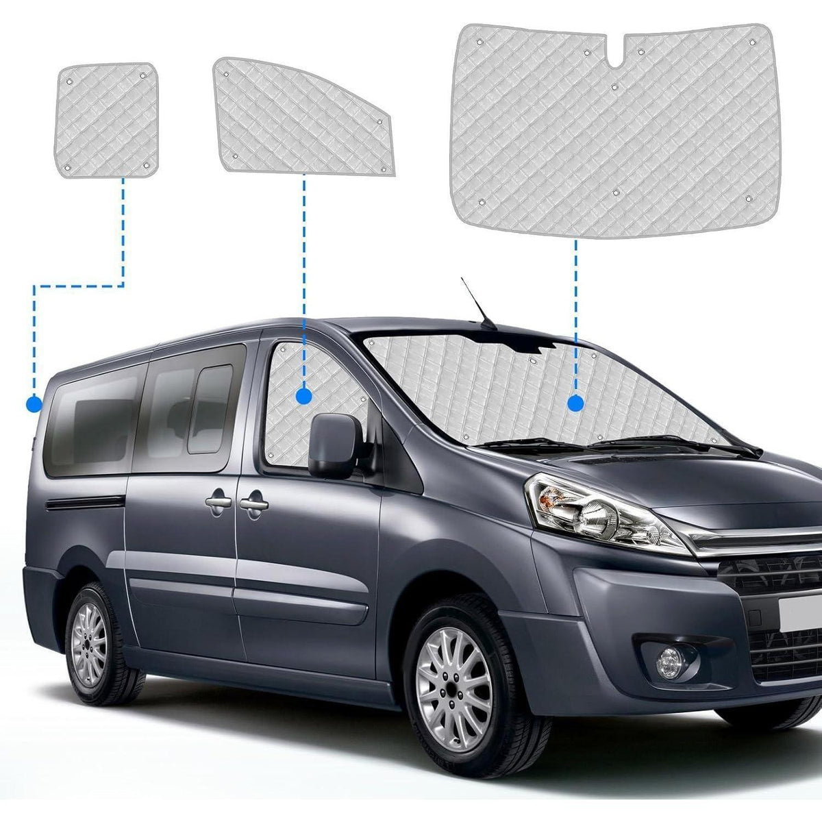 Thermomatte Citroen Dispatch 2006-2016 | 5tlg. Sonnenschutz Set