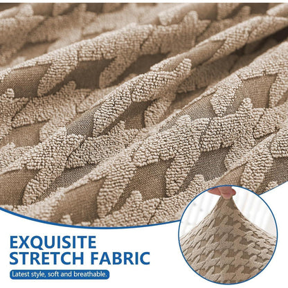 Stretch Stuhlhussen Set 4er – Abnehmbar & Elastisch Khaki