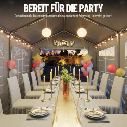 Party Zelt 3x4 – Wasserdicht, Stabil & Winterfest