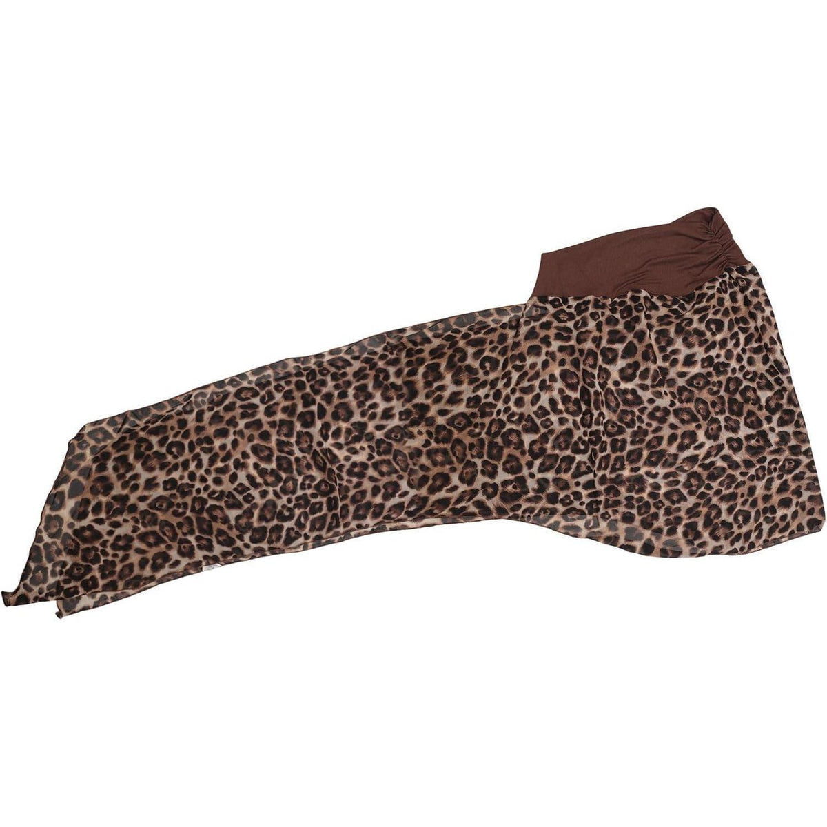 Damen Turban Kopfbedeckung Leopardenmuster Braun