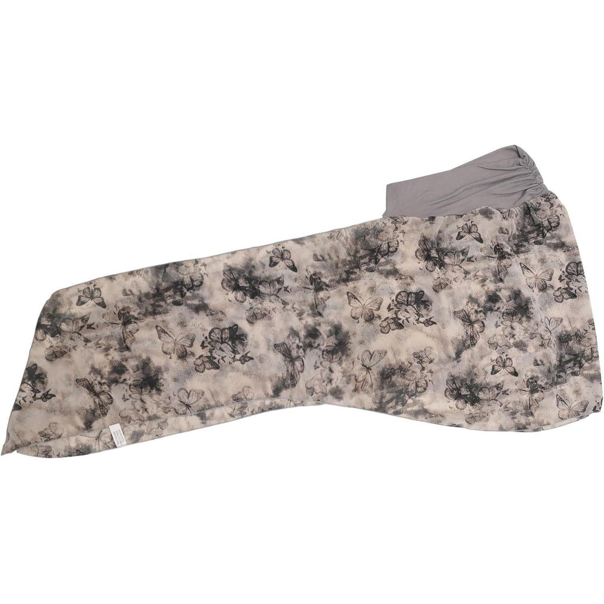 Damen Turban Kopftuch Schmetterling Hellgrau