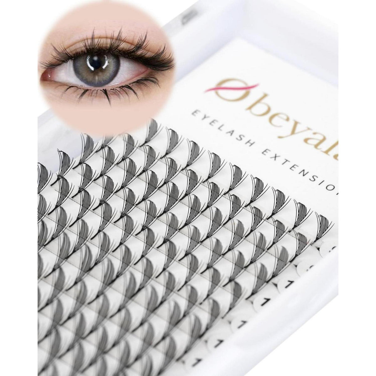 Vorgefertigte Wimpernextensions 120 Fächer – Wings Lash Schwarz